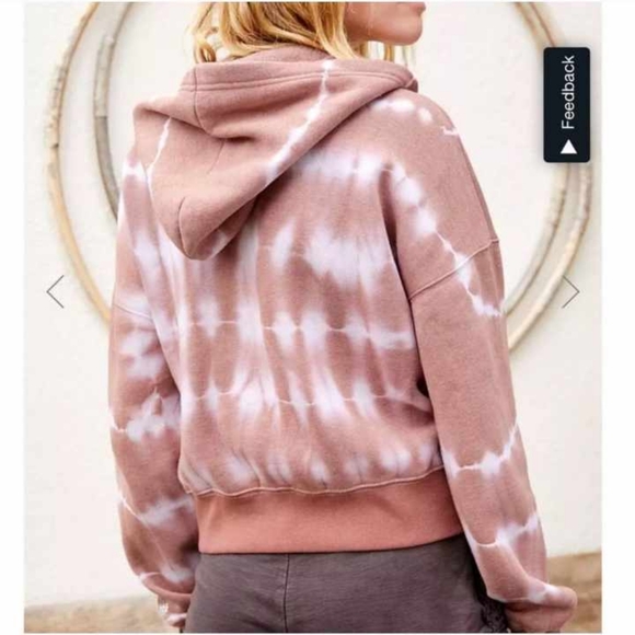 Free People Kelly Tie Dye Believer Hoodie Size Large Fireside Combo - Picture 5 of 16